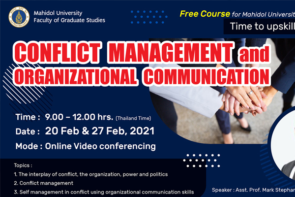 MU Grad Webinar: Conflict Management and Organizational Communication