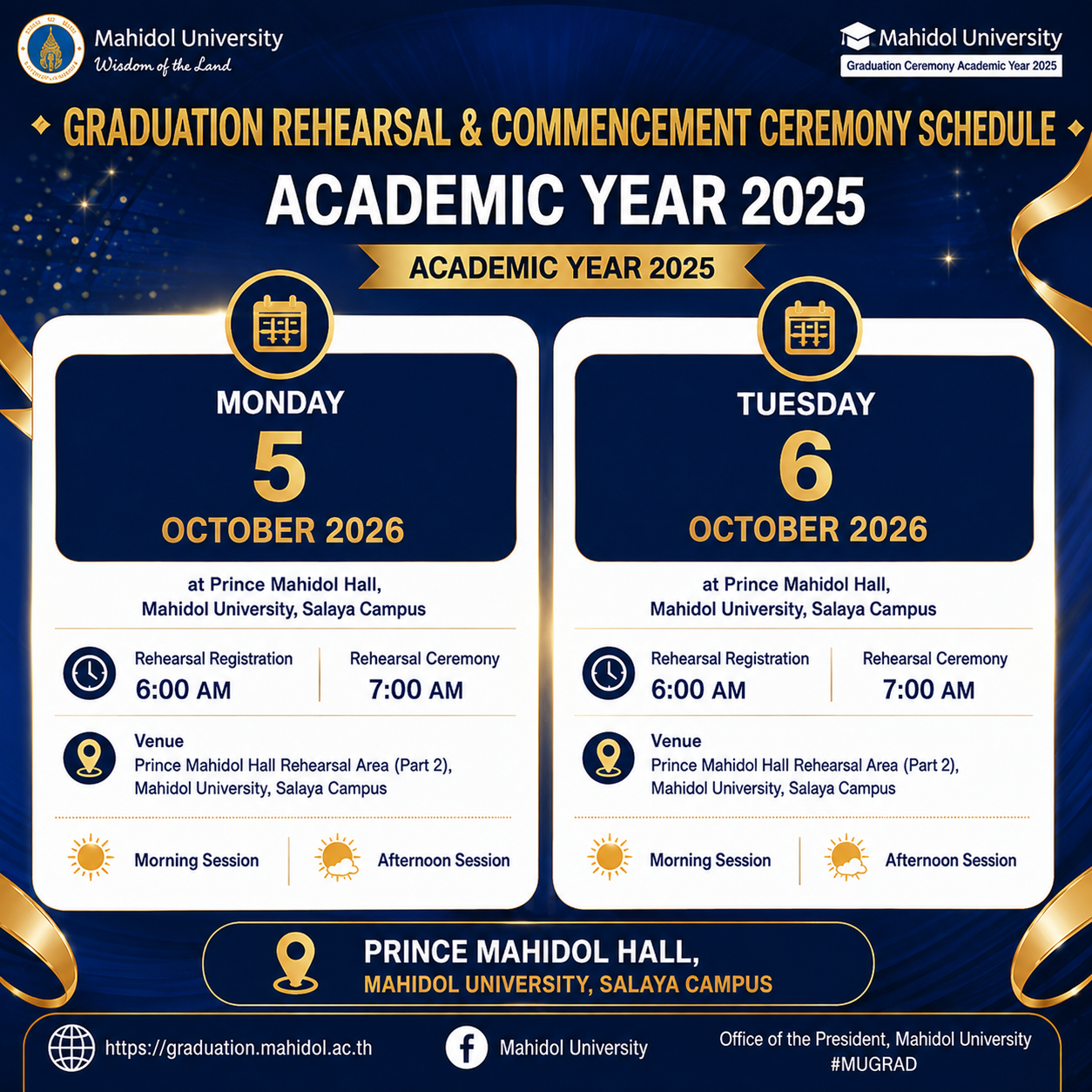 Graduation Ceremony Schedule Academic Year 2025